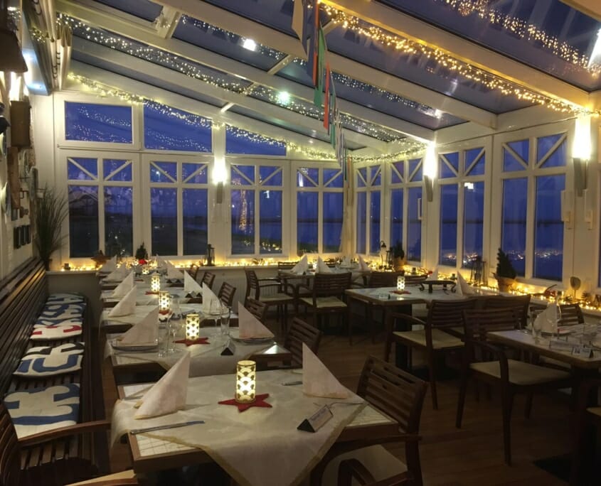 Wintergarten eines Restaurants