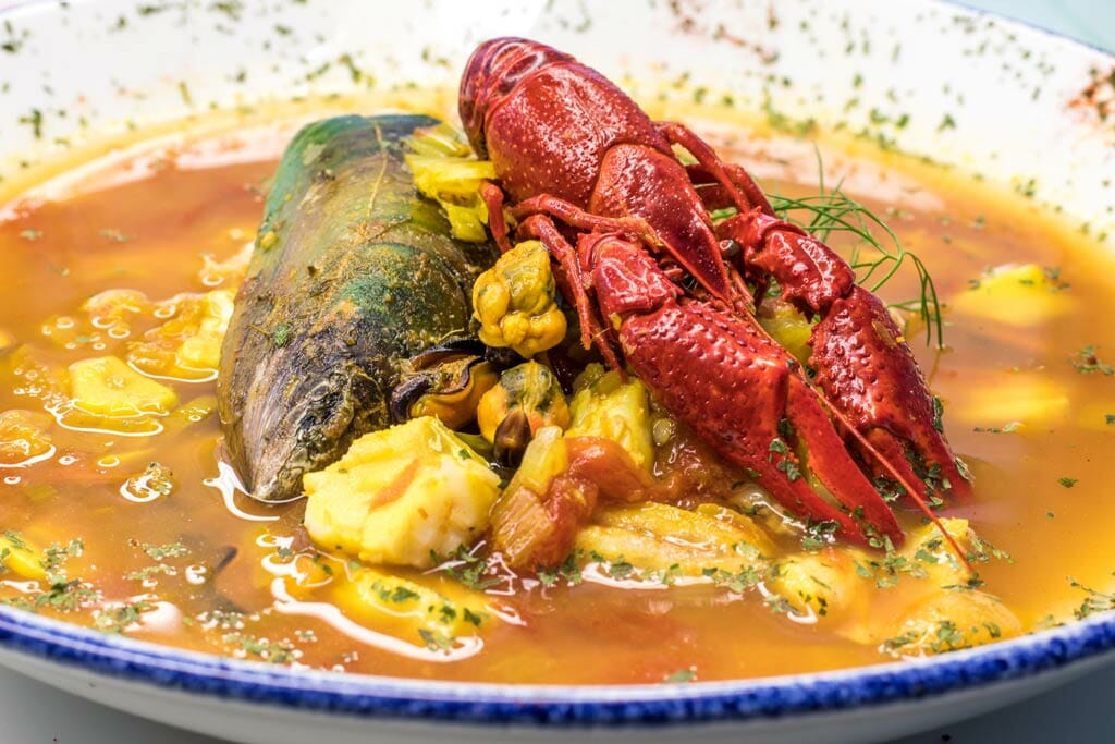 Fischsuppe mit Garnele